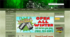 Desktop Screenshot of barriepaintball.com